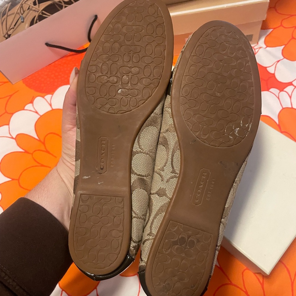 Coach Brown Flats Classic Loafers - Picture 4 of 5